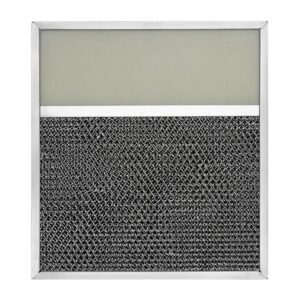 RLP1002 Aluminum/Carbon Grease and Odor Filter with Light Lens for Non-Ducted Range Hood | 4″ Lens