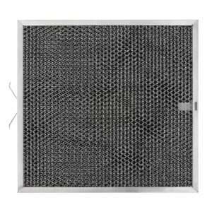 Range Hood Filters Inc - RHP1111 Aluminum/Carbon Grease and Odor Filter for Non-Ducted Range Hood or Microwave Oven | with 1 Pull Tab | 1 Tension Spring and Slot - RHP1110_Front_Aluminum_Carbon_Grease_Odor_Filter_Range_Hood_Microwave_Oven.jpg