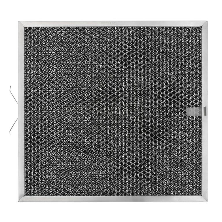 RHP1111 Aluminum/Carbon Grease and Odor Filter for Non-Ducted Range Hood or Microwave Oven | with 1 Pull Tab | 1 Tension Spring and Slot