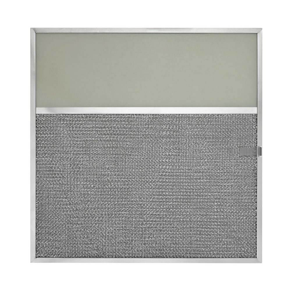 Range Hood Filters Inc - RLF1501 Aluminum Grease Filter with Light Lens for Ducted Range Hood | 5-1/2″ Lens | with Pull Tab - RLF1501_nostamp.jpg